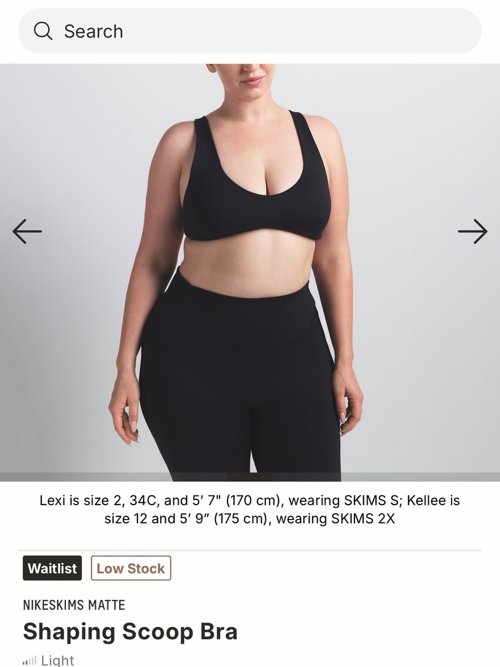NWT - NIKESKIMS MATTE Shaping Scoop Bra size XL - Picture 8 of 10